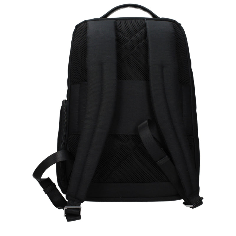 Piquadro Sac à Dos en Tissu Noir