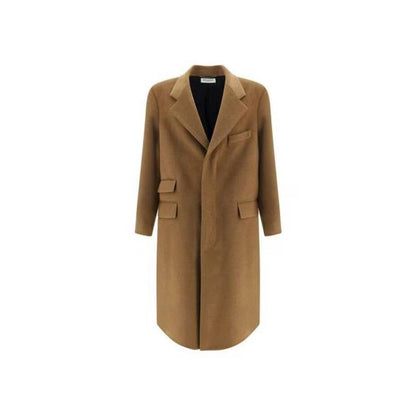 Manteau en laine marron Saint Laurent