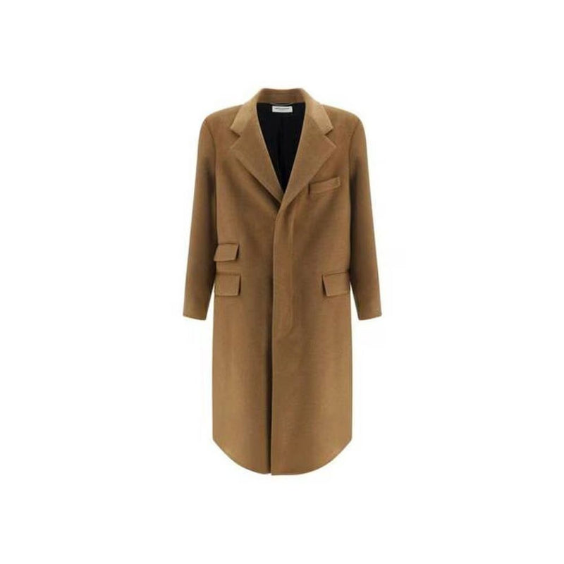 Manteau en laine marron Saint Laurent