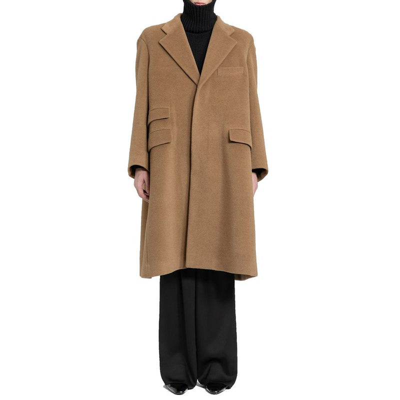 Manteau en laine marron Saint Laurent