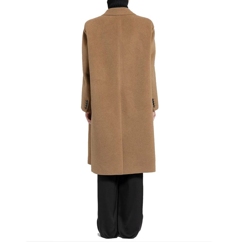 Manteau en laine marron Saint Laurent