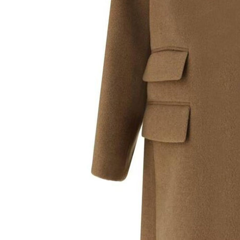 Manteau en laine marron Saint Laurent
