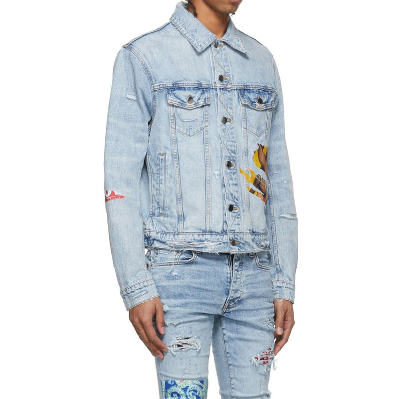 Amiri Blue Cotton Denim Jacket for Men