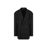 Balenciaga Black Wool Coat for Women