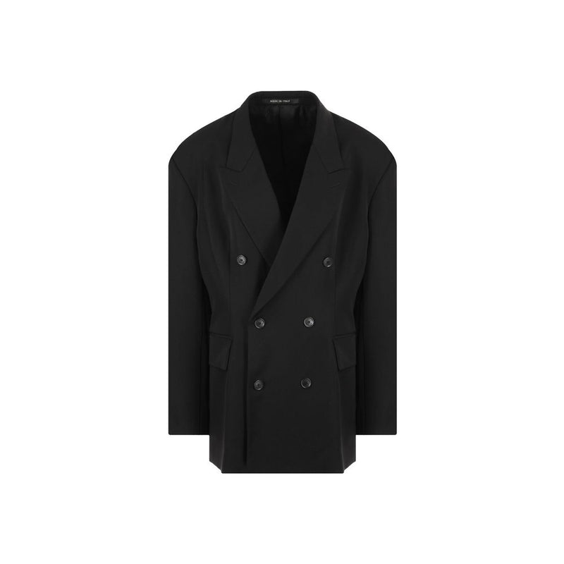 Balenciaga Black Wool Coat for Women