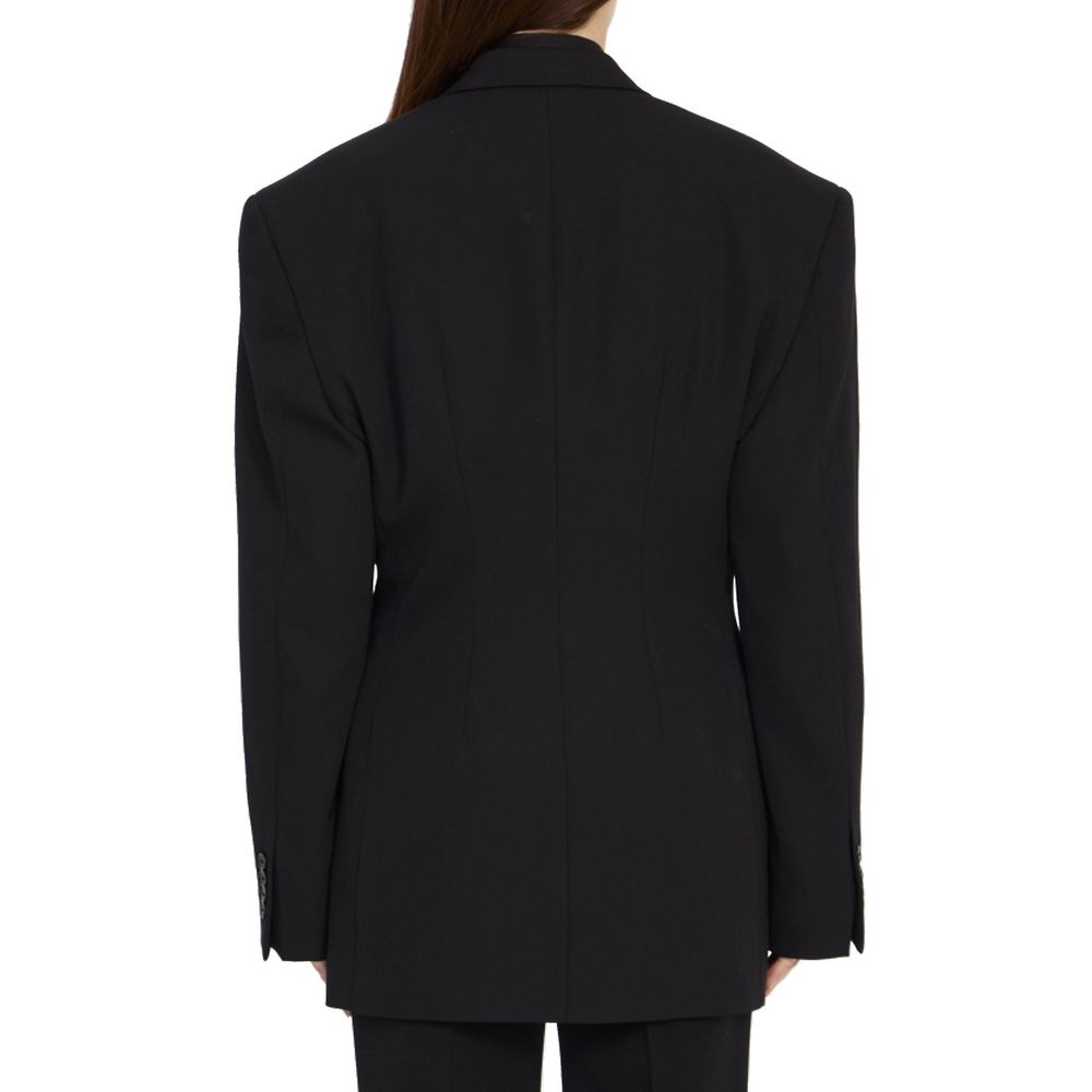 Balenciaga Black Wool Coat for Women