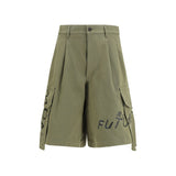 Shorts Bermudas Bicolores en Coton Comme Des Garçons