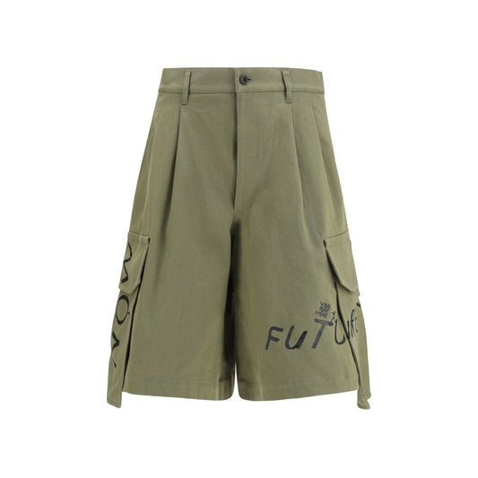 Comme Des Garçons Tweekleurige katoenen bermudashort