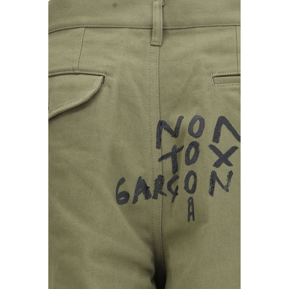 Shorts Bermudas Bicolores en Coton Comme Des Garçons