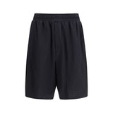 Y-3 Black Polyester Bermuda Shorts for Men