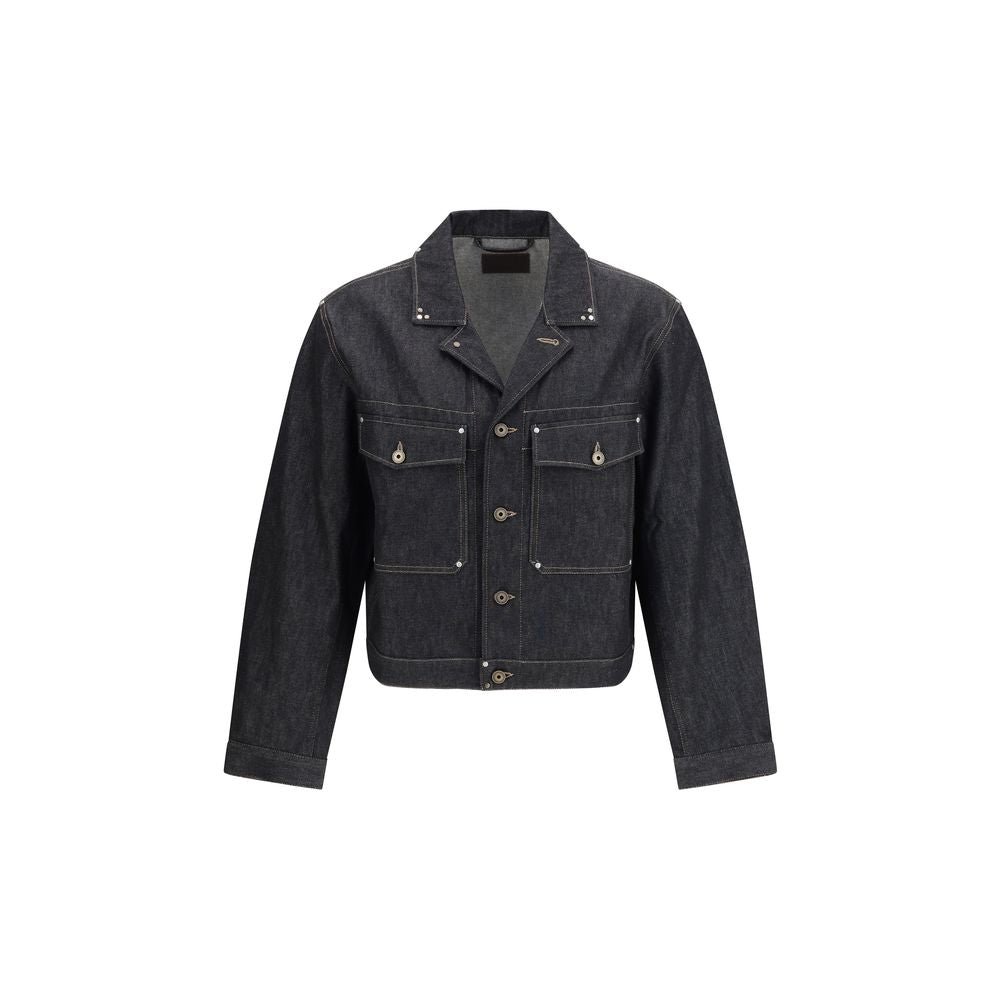 Lemaire Black Cotton Denim Jacket - Minimalist Workwear