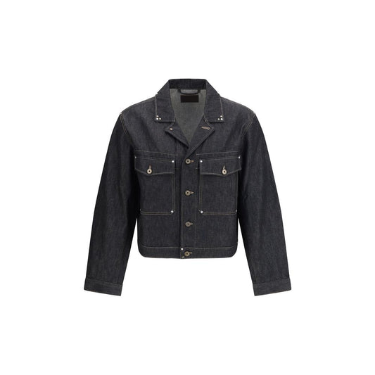 Lemaire Black Cotton Denim Jacket - Minimalist Workwear