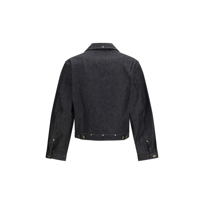 Lemaire Black Cotton Denim Jacket - Minimalist Workwear