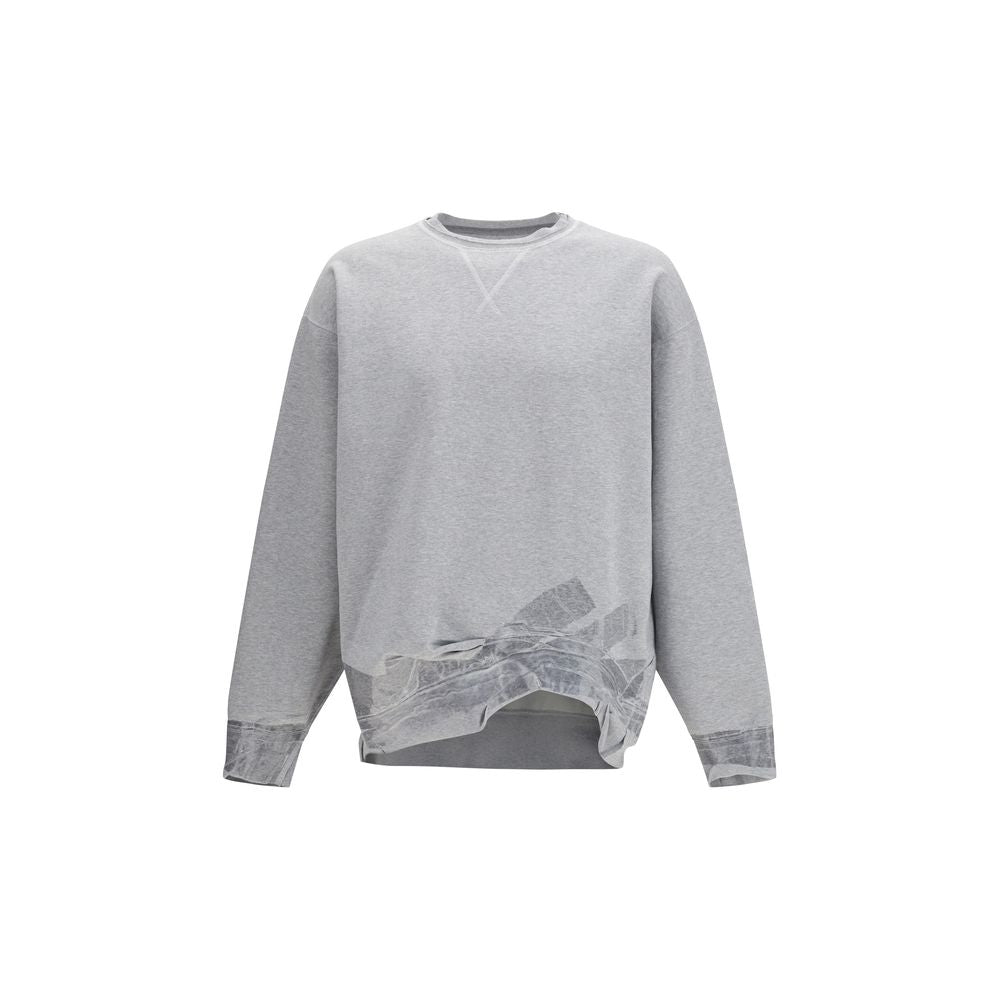Maison Margiela Gray Cotton Sweatshirt with Four Stitches
