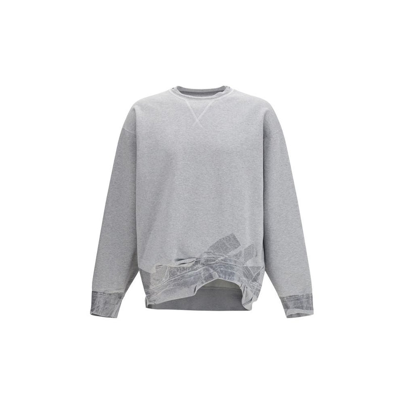 Maison Margiela Gray Cotton Sweatshirt with Four Stitches