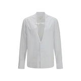 Maison Margiela White Cotton Shirt with Bow