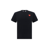T-shirt noir en coton Comme Des Garçons Play