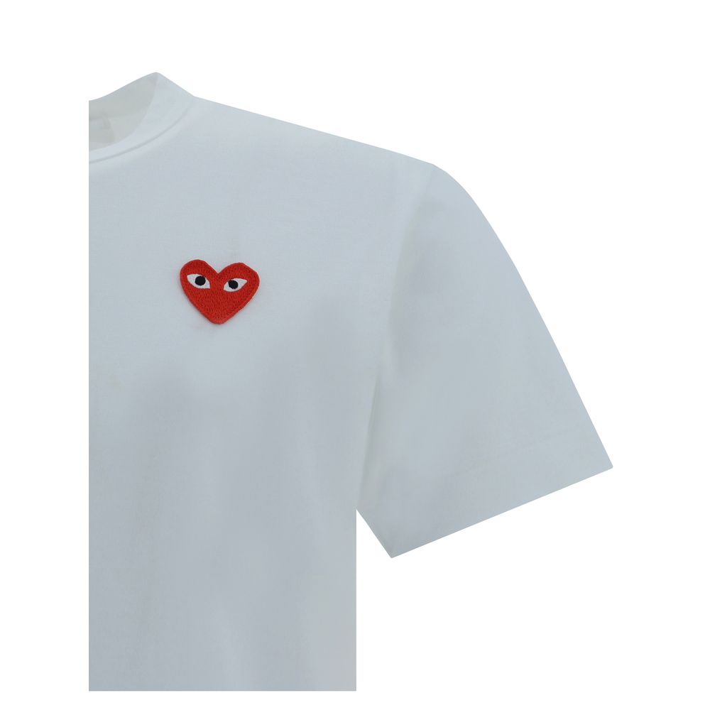 T-shirt blanc en coton Comme Des Garçons Play