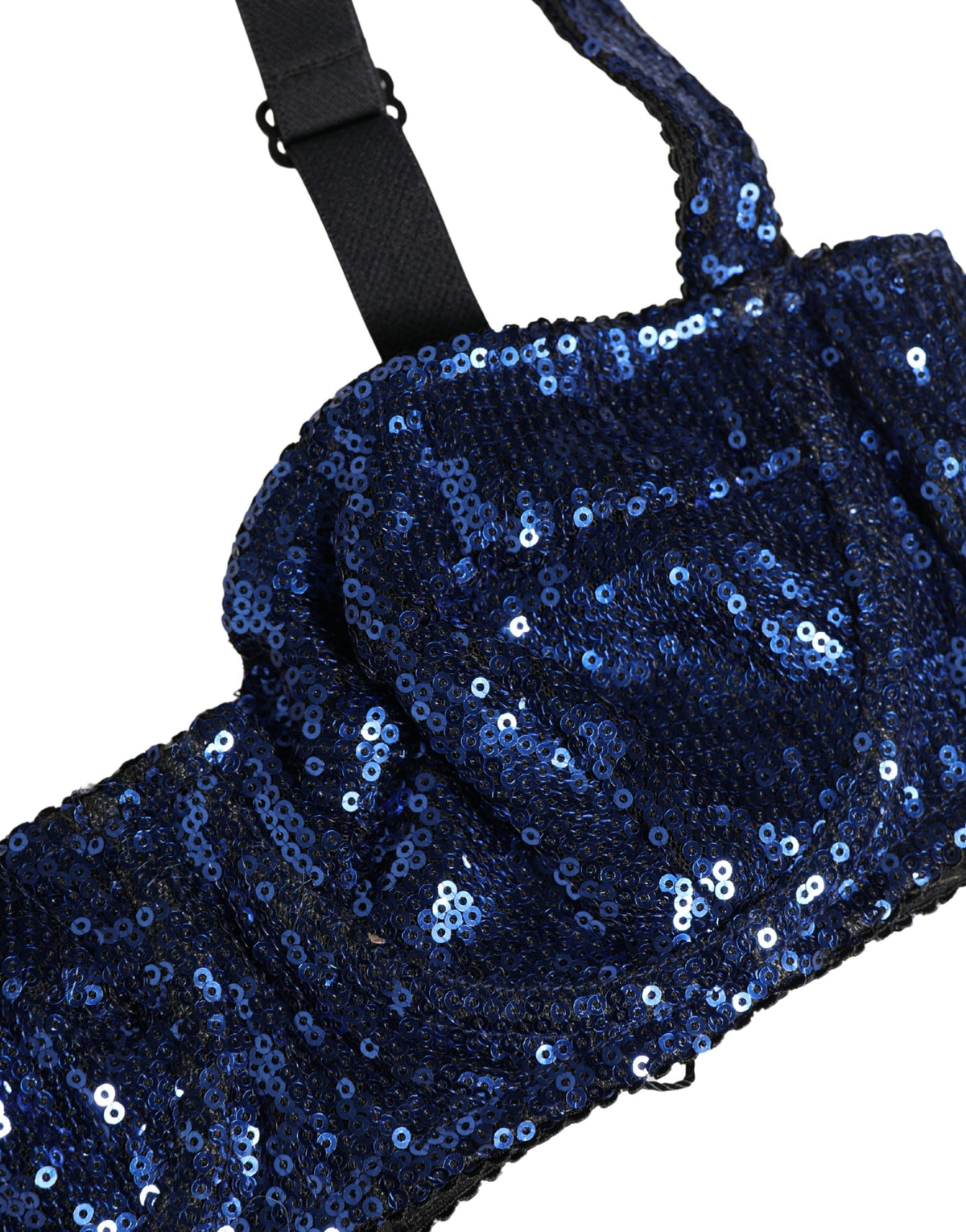 Dolce & Gabbana Blue Sequined Nylon Balconette Bra