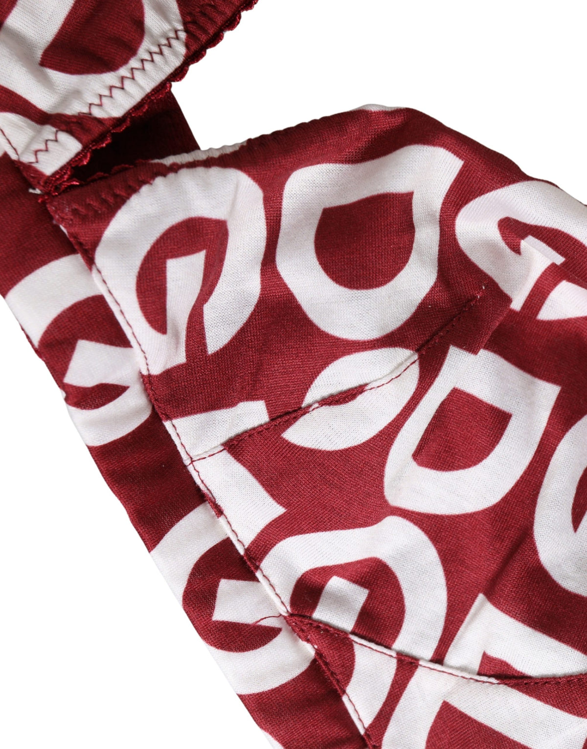 Dolce & Gabbana Red Logo Monogram Cotton Soft Cup Bra