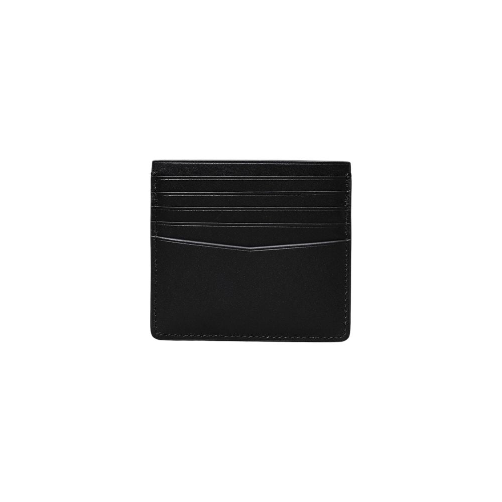Calvin Klein Jeans Black Leather Wallet - Compact Cardholder