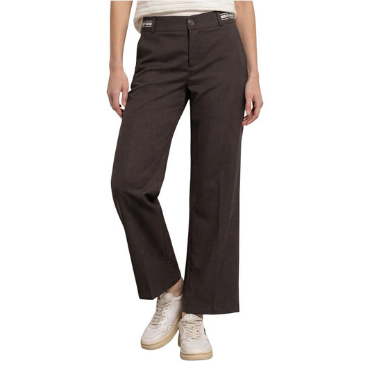 Pantalon décontracté en viscose marron Street One