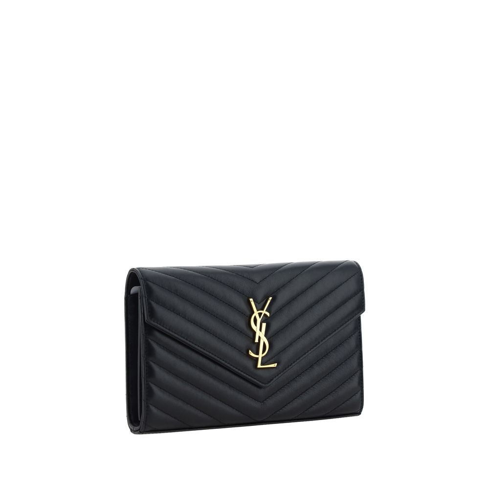 Saint Laurent Black Lamb Ovis Aries Shoulder Bag