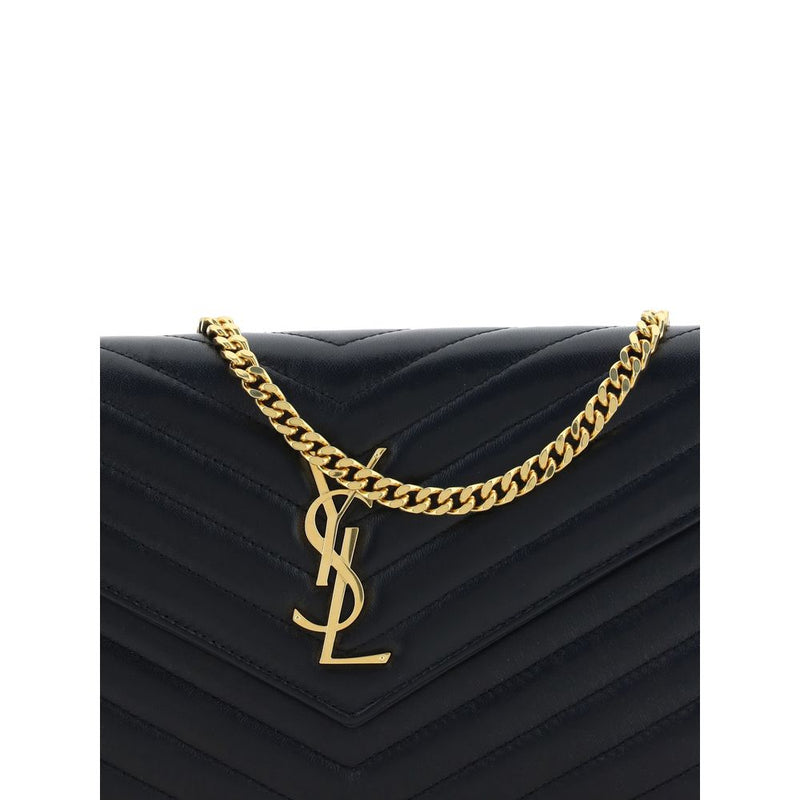 Saint Laurent Black Lamb Ovis Aries Shoulder Bag