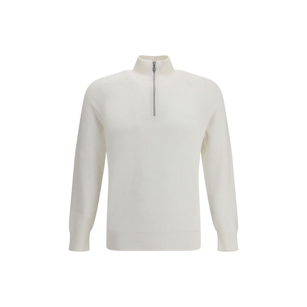 Brunello Cucinelli Sweatshirt en Coton Blanc