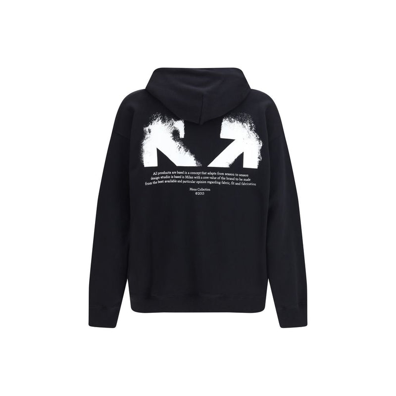 Off-White Black Cotton Zip-Up Hoodie - SS26