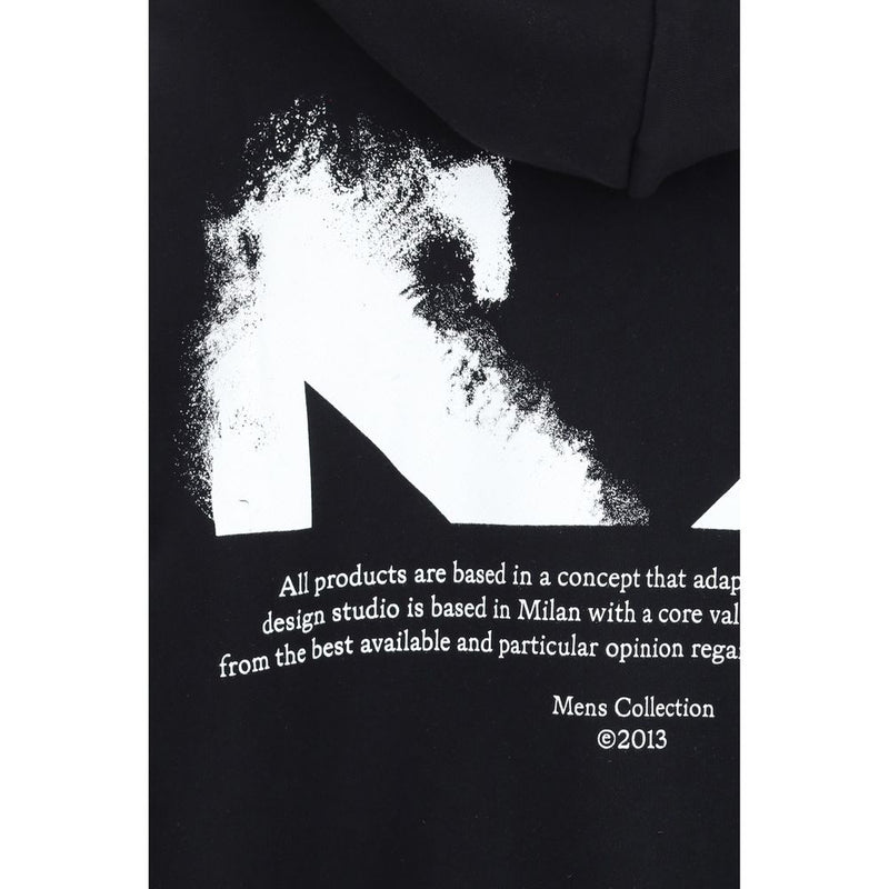 Off-White Black Cotton Zip-Up Hoodie - SS26