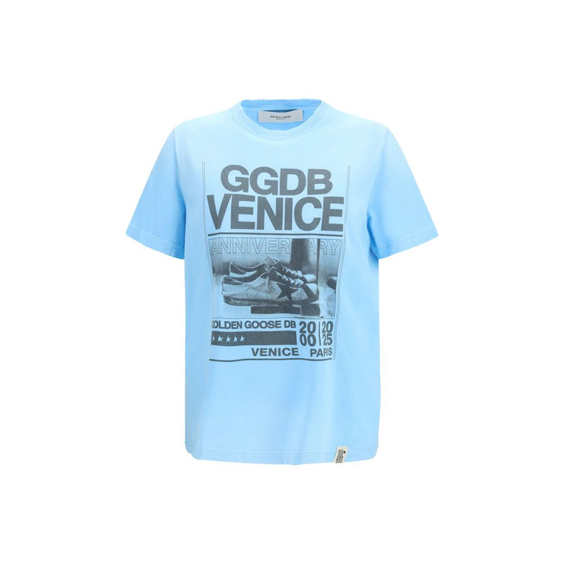 Golden Goose Blue Cotton T-Shirt for Men
