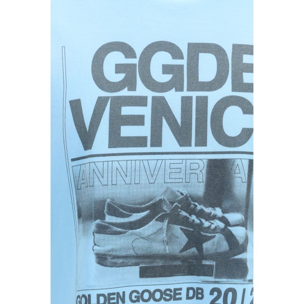 Golden Goose Blue Cotton T-Shirt for Men