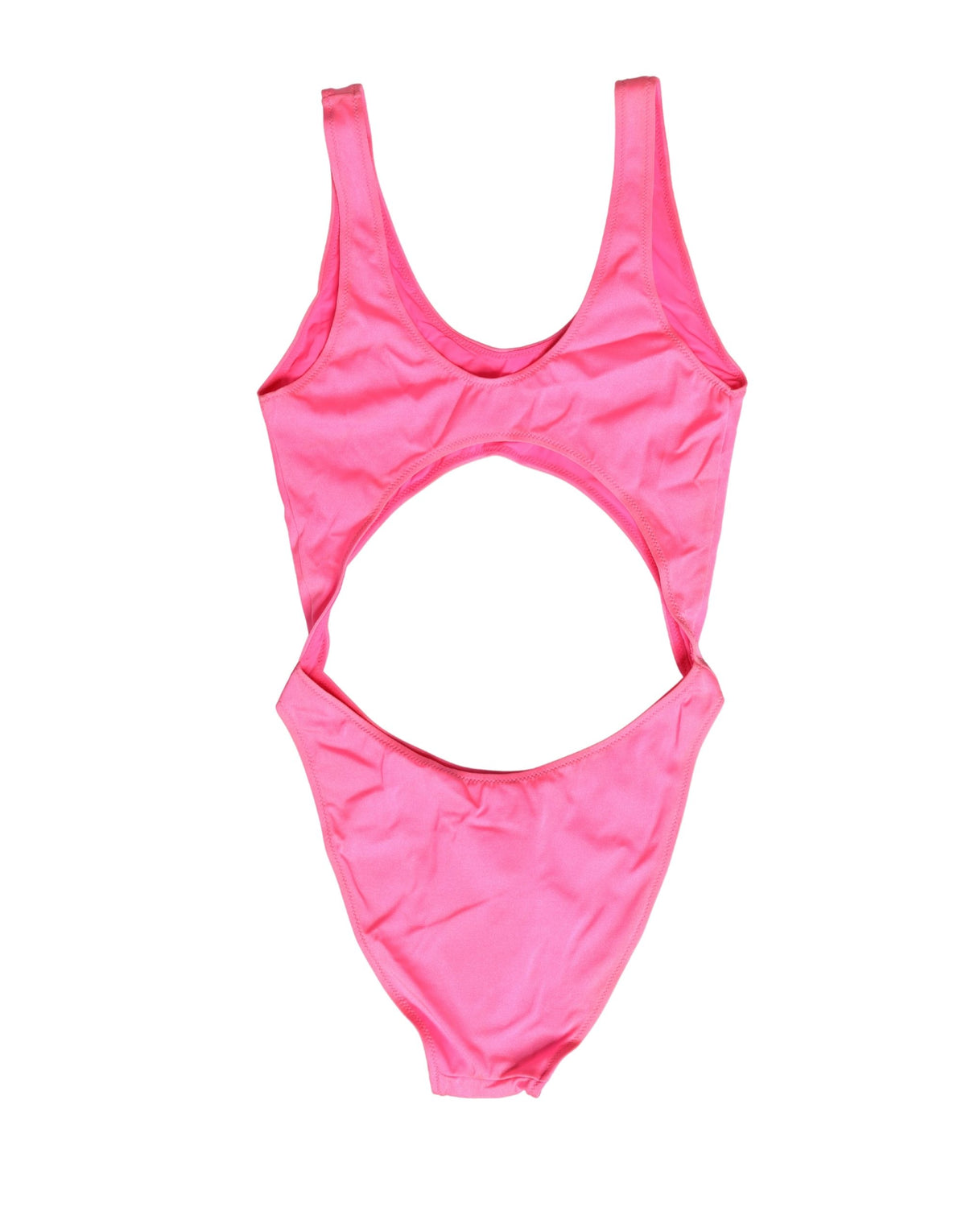 Dolce & Gabbana Pink Cut-Out High Leg One Piece Swimsuit