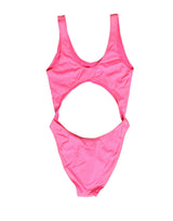 Dolce & Gabbana Pink Cut-Out High Leg One Piece Swimsuit