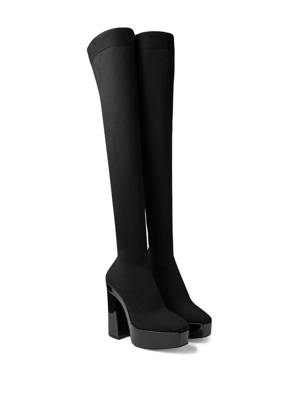 Jimmy Choo Black Fabric Over The Knee Boots for Women