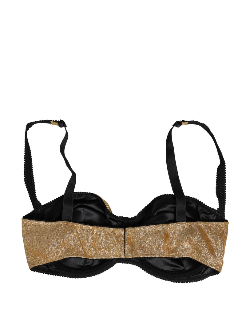 Dolce & Gabbana Gold Semi-Pad Underwire Balconette Bra