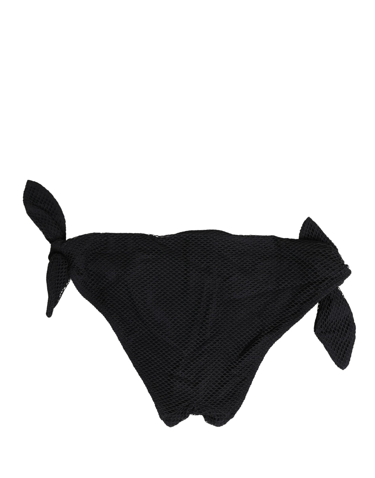 Dolce & Gabbana Black Side-Tie Bikini Bottom with DG Logo