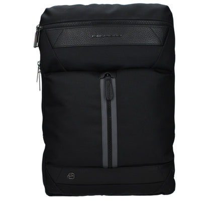 Piquadro Zwarte Stoffen Rugzak