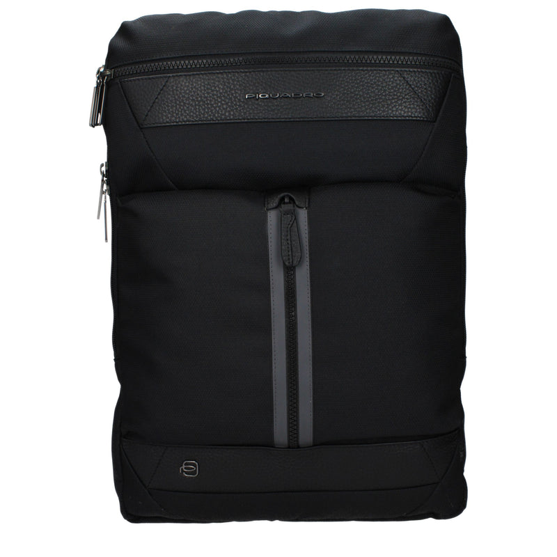 Piquadro Black Fabric Backpack CA5525W109N