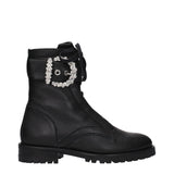 Jimmy Choo Black Leather Ankle Boots - Cheri Combat