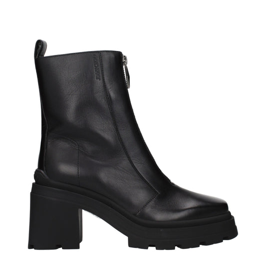Jimmy Choo Eugenie Black Leather Ankle Boots for Women