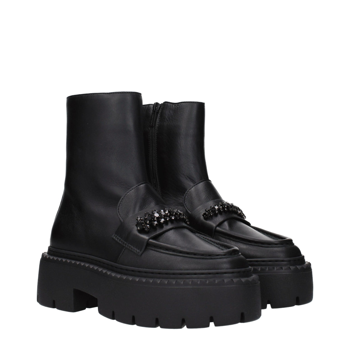 Jimmy Choo Bryer Black Leather Ankle Boots for Women