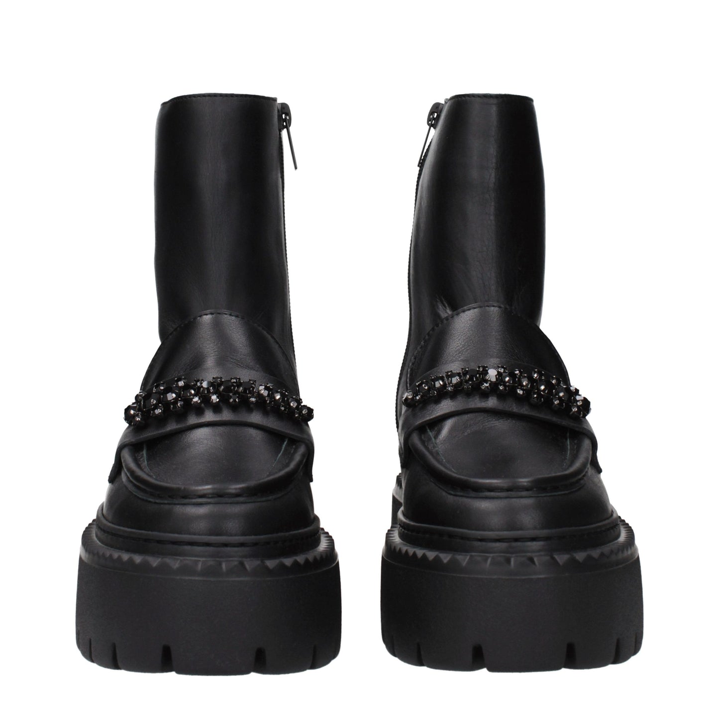 Jimmy Choo Black Leather Ankle Boots