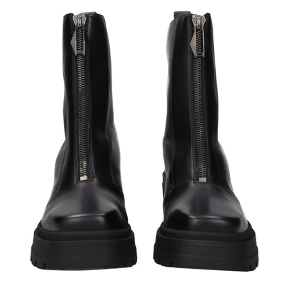 Jimmy Choo Black Leather Ankle Boots