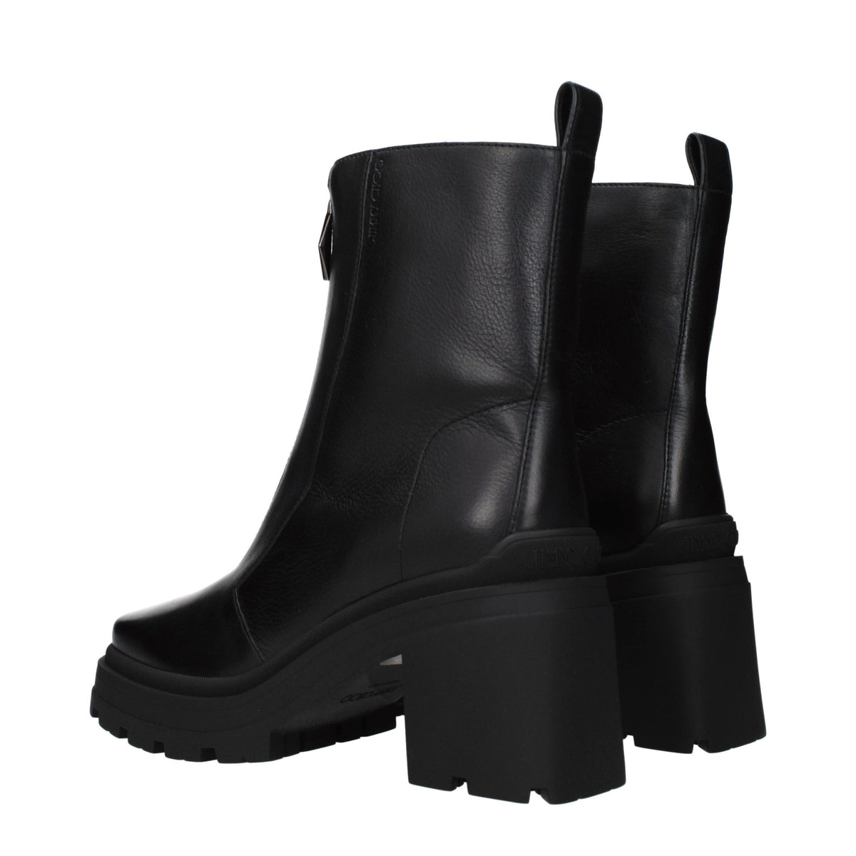 Jimmy Choo Eugenie Black Leather Ankle Boots for Women