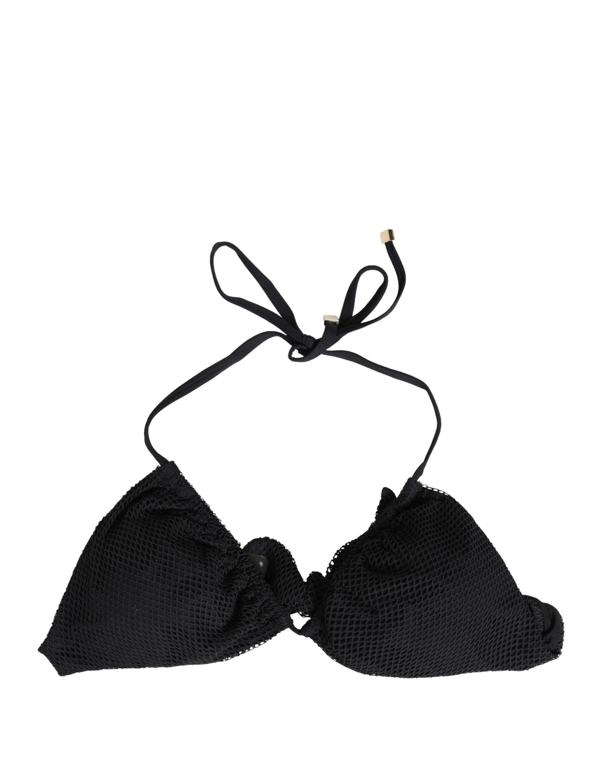 Dolce & Gabbana Black Padded Triangle Halter Bikini Top