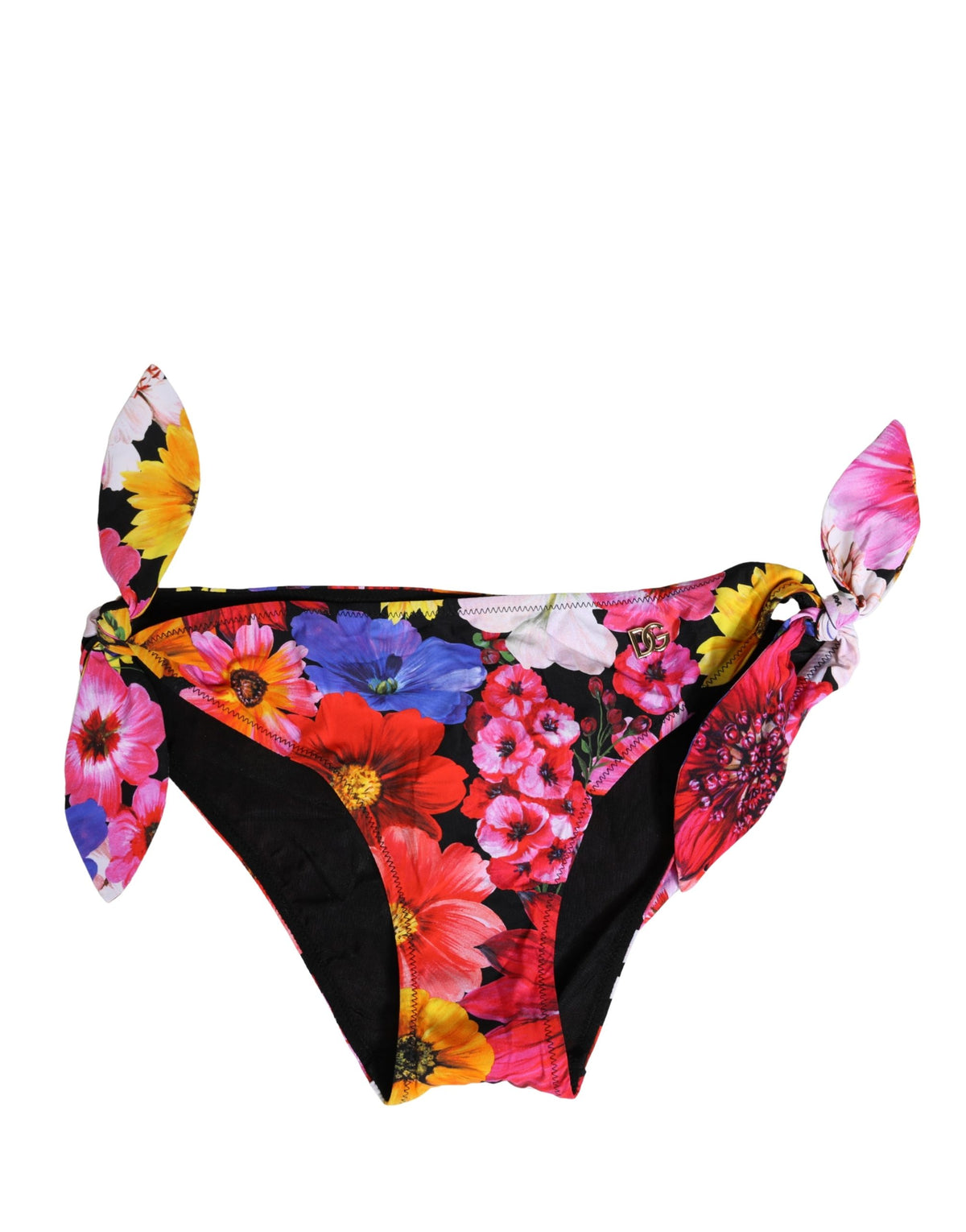Dolce & Gabbana Black Floral Print Bikini Bottom for Women