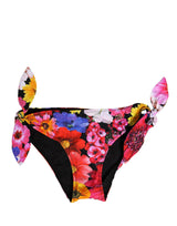 Dolce & Gabbana Black Floral Print Bikini Bottom for Women