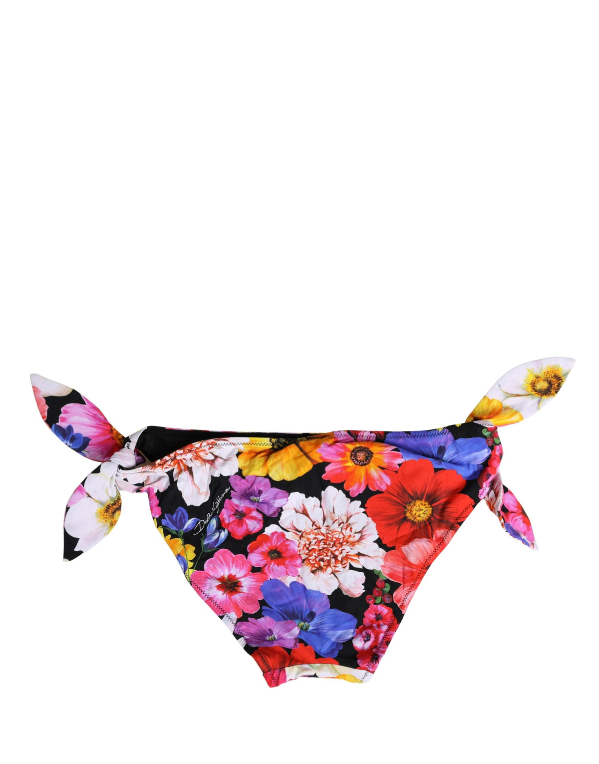 Dolce & Gabbana Black Floral Print Bikini Bottom for Women